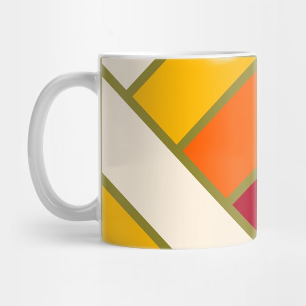 Geometric Pattern: Art Deco Diamond: Sunset by Red Wolf